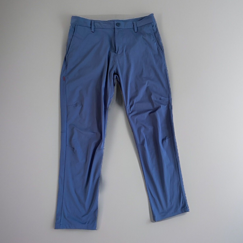 RHONE COMMUTER PANT SZ 34 Classic Navy Blue Straight Leg Slim Stretch Chino $138